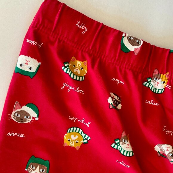 LANDS' END Women's Holiday Kitty Pajama Bottoms NWOT Size 10-12 - Picture 3 of 6